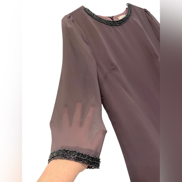 Criss Cross: Mauve / Lavender A-Line Dress - Picture 2 of 10